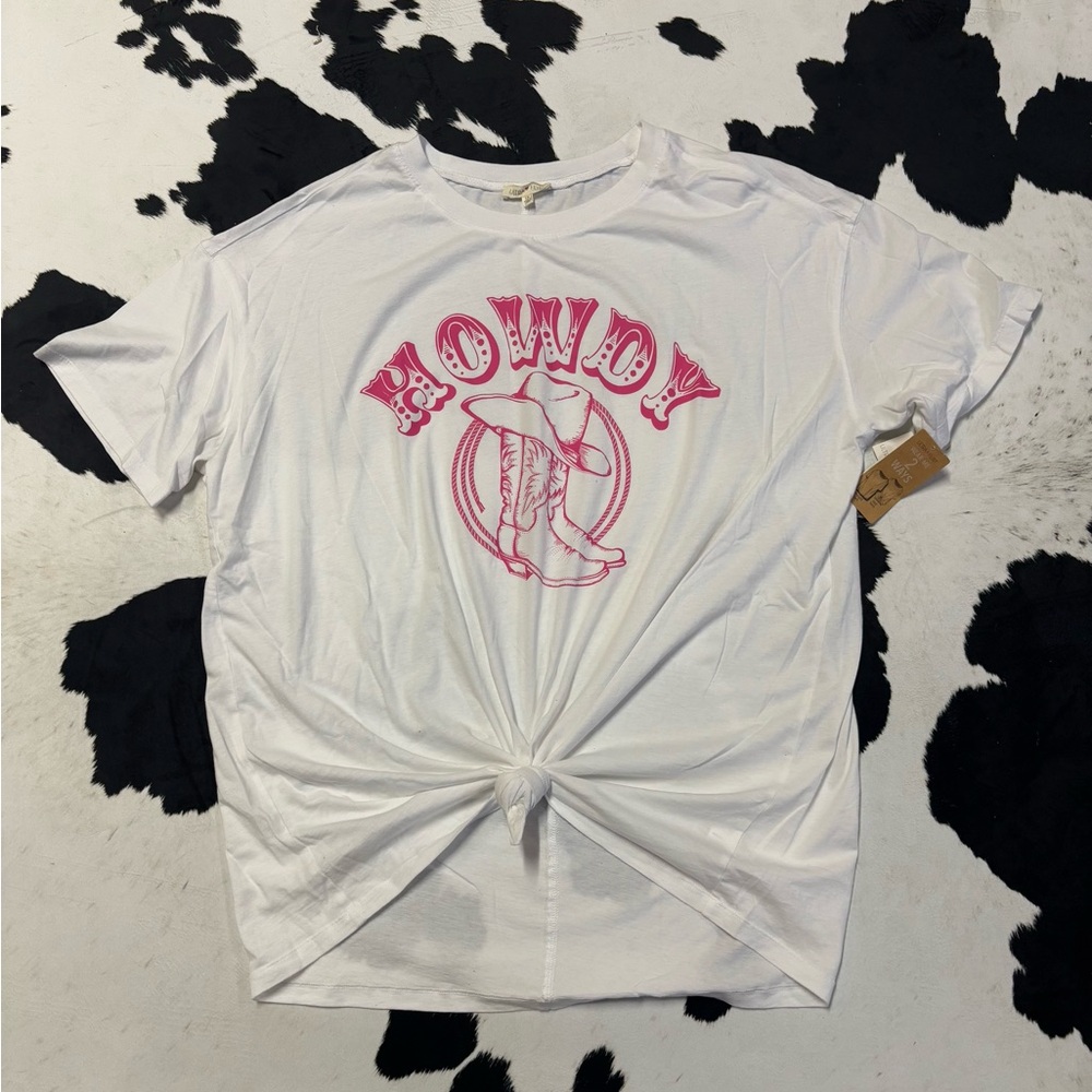 Howdy Graphic White T-Shirt